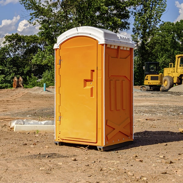 how often are the portable toilets cleaned and serviced during a rental period in New Midway